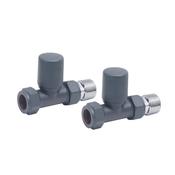 Radiator Valve Straight Anthracite 15mm (pair) image
