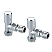 Radiator Valve Angled Chrome 15mm (pair) image
