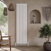 Bloom Vertical Double White Designer Radiator 408 x 1600 image