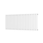 Bloom Horizontal Single White Designer Radiator 1430 x 600 image