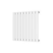 Bloom Horizontal Single White Designer Radiator 614 x 600 image