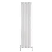 Blossom Vertical Double White Designer Radiator 413 x 1800 image