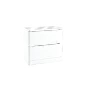 Topaz 900 Floor Cabinet High Gloss White with Counter Top