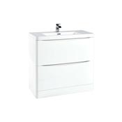 Topaz 900 Floor Cabinet High Gloss White with Basin image