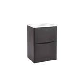 Topaz 600 Floor Cabinet Matt Grey with Counter Top