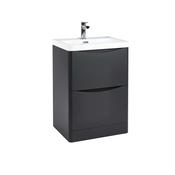 Topaz 600 Floor Cabinet Matt Grey with Basin image
