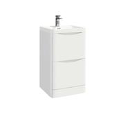 Topaz 500 Floor Cabinet High Gloss White with Basin image