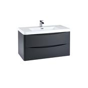 Topaz 900 Wall Cabinet Matt Grey with Basin image