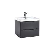 Topaz 600 Wall Cabinet Matt Grey with Basin image