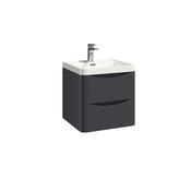 Topaz 500 Wall Cabinet Matt Grey with Basin image
