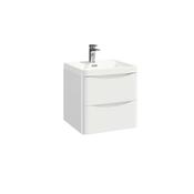 Topaz 500 Wall Cabinet High Gloss White with Basin image
