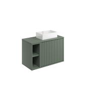 Ember 800 Cabinet with Fluted Door &amp; Side Storage Reed Green (incl basin) image