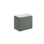 Ember 600 Cabinet with Fluted Doors Reed Green (incl basin) image