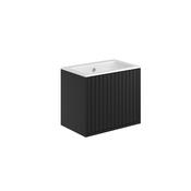 Ember 600 Cabinet with Fluted Doors Matt Black (incl basin) image