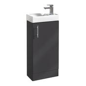Nayara Floorstanding Furniture Pack Gloss Anthracite (incl basin) image
