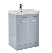 Bruna Floorstanding 800 Vanity Unit Gloss Pebble Grey (incl basin) image