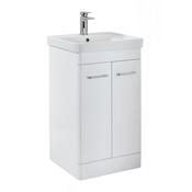 Bruna Floorstanding 600 Vanity Unit High Gloss White (incl basin) image