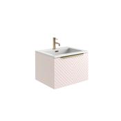 Chevron 600 Cabinet Matt Pastel Pink (incl basin) image