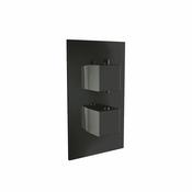 Black Dual Handle, 1 Outlet Concealed Valve image