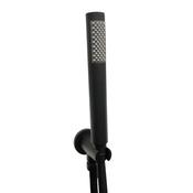Black Round Shower Outlet, Hose &amp; Head image