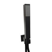 Black Square Shower Outlet, Hose &amp; Head image