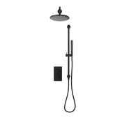 Matt Black Round Handle, Head &amp; Handset Riser Kit image