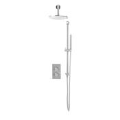 Chrome Round Handle, Head &amp; Handset Riser Kit image