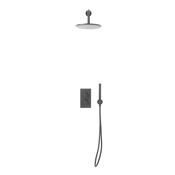 Gunmetal Round Handle, handset &amp; Mounting Bracket