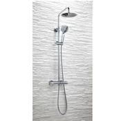 Pheonix Chrome Round Rigid Riser Shower image