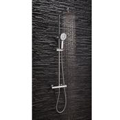 Zeta Chrome Round Rigid Riser Shower image