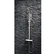 Hayden Chrome Square Rigid Riser Shower image
