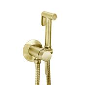 Douche Handset, Flexi, Holder &amp; Outlet Elbow Brushed Brass