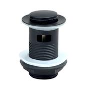 Round Slotted Sprung Basin Waste Black image