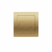 Square Brushed Brass Dual Flush Button image