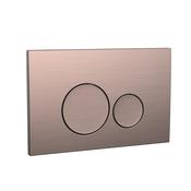 Round Brushed Bronze Dual Flush Button image