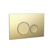 Round Brushed Brass Dual Flush Button image