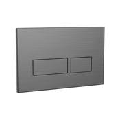 Square Gunmetal Dual Flush Button image