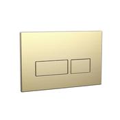 Square Brushed Brass Dual Flush Button image