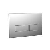 Square Chrome Dual Flush Button image