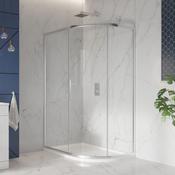 S8 Offset Single Door Quadrant Chrome 1200 x 900 image