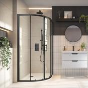 S6 Double Door Quadrant Black 800 x 800 image