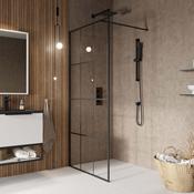 800 Black Grid Single Wetroom Panel image