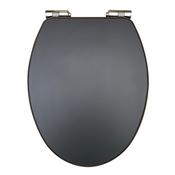 Matt Grey Vinyl Wrapped Seat, Soft Close, Top Fix image