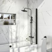 Black Profile Radius Edge 6mm Thick Bath Screen image