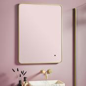 Abrina Soft Edge LED Mirror Brushed Brass 600 x 800 image