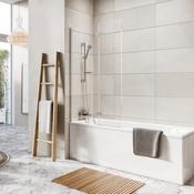 Leni Inward Opening Bath Screen Chrome 800 x 1500 image