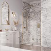 Beau Hinged Door &amp; In-Line Brushed Brass 800 image