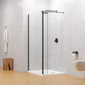 Trojan Wetroom Panel Matt Black 1000mm image