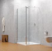 Trojan Wetroom Panel Polished Chrome 600mm image