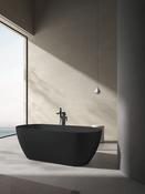 Nero Matte Black Freestanding Bath inc. black waste 1650 x 700 image